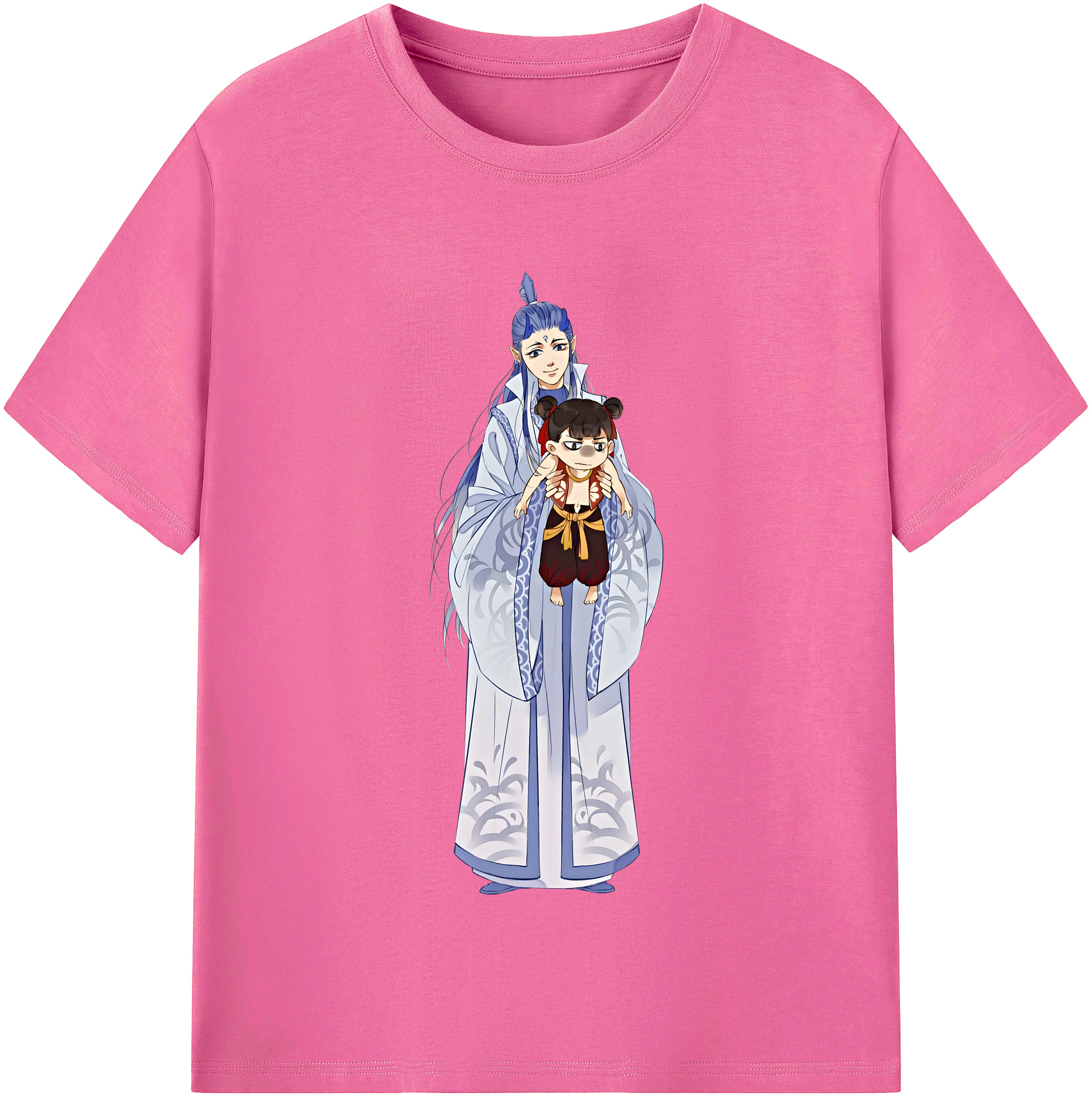 （画像用） Ne Zha 2 ナタ 魔童の大暴れ レディースカジュアルプリントTシャツ（綿100％）